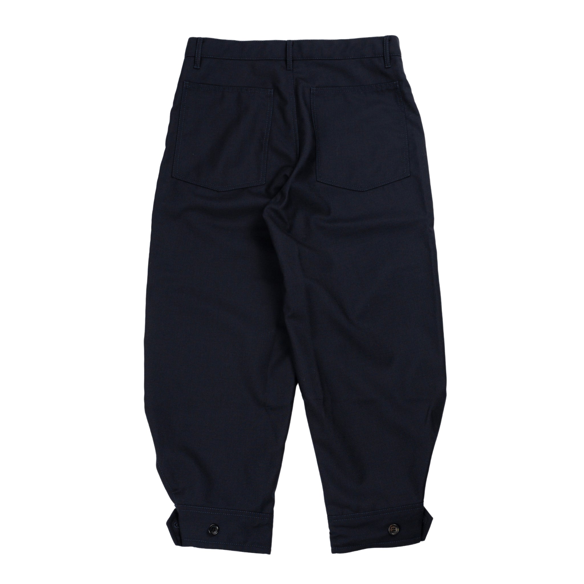 Pant in wool in blu navy