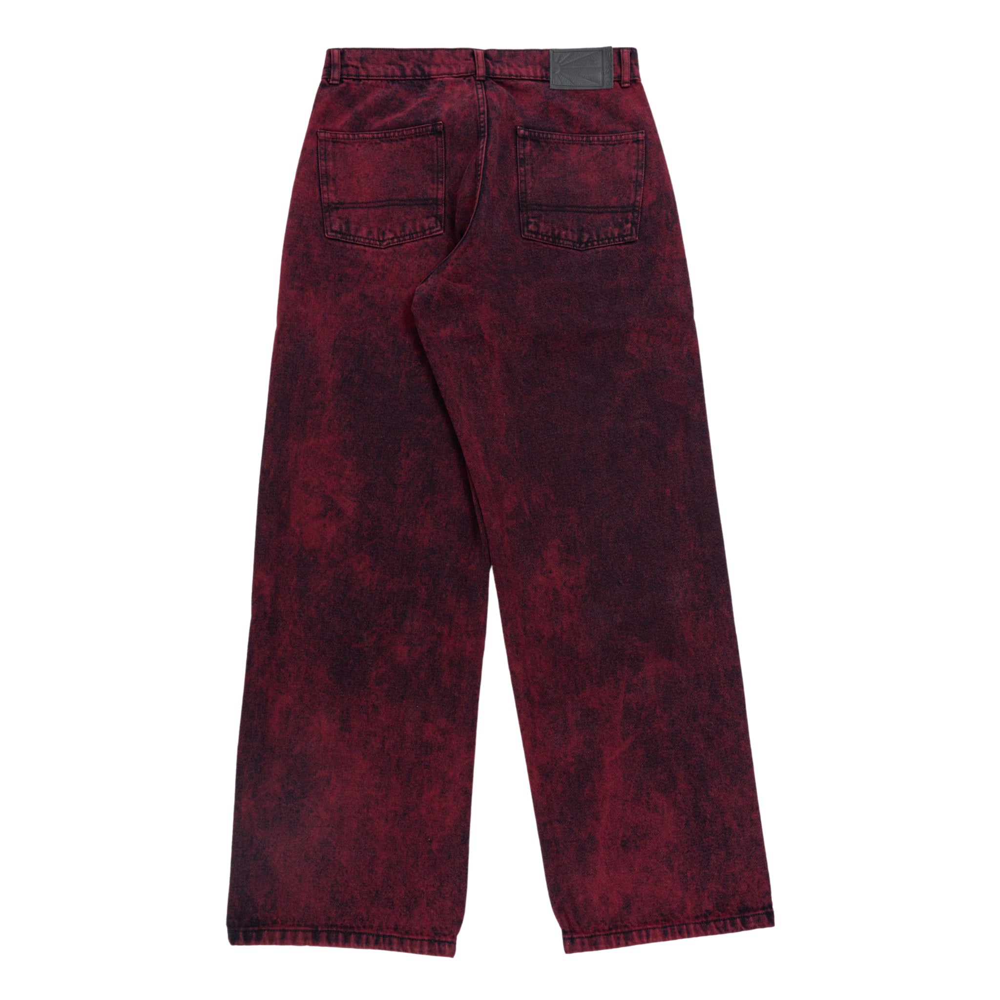 Baggy denim pant in bordeaux