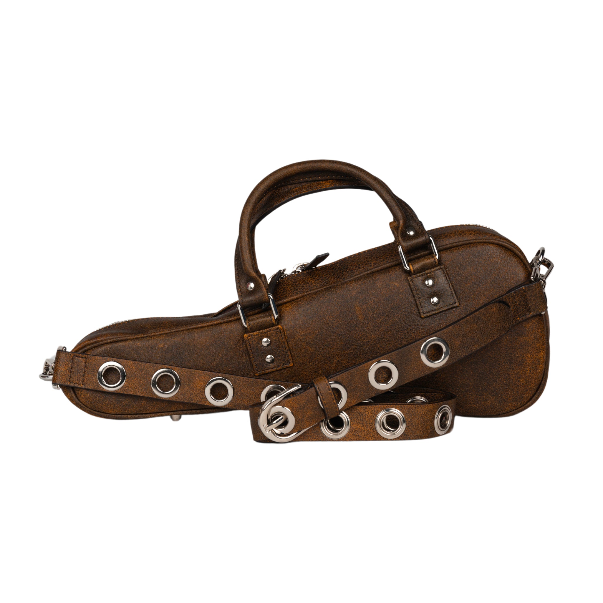 Violin leather bag in brown