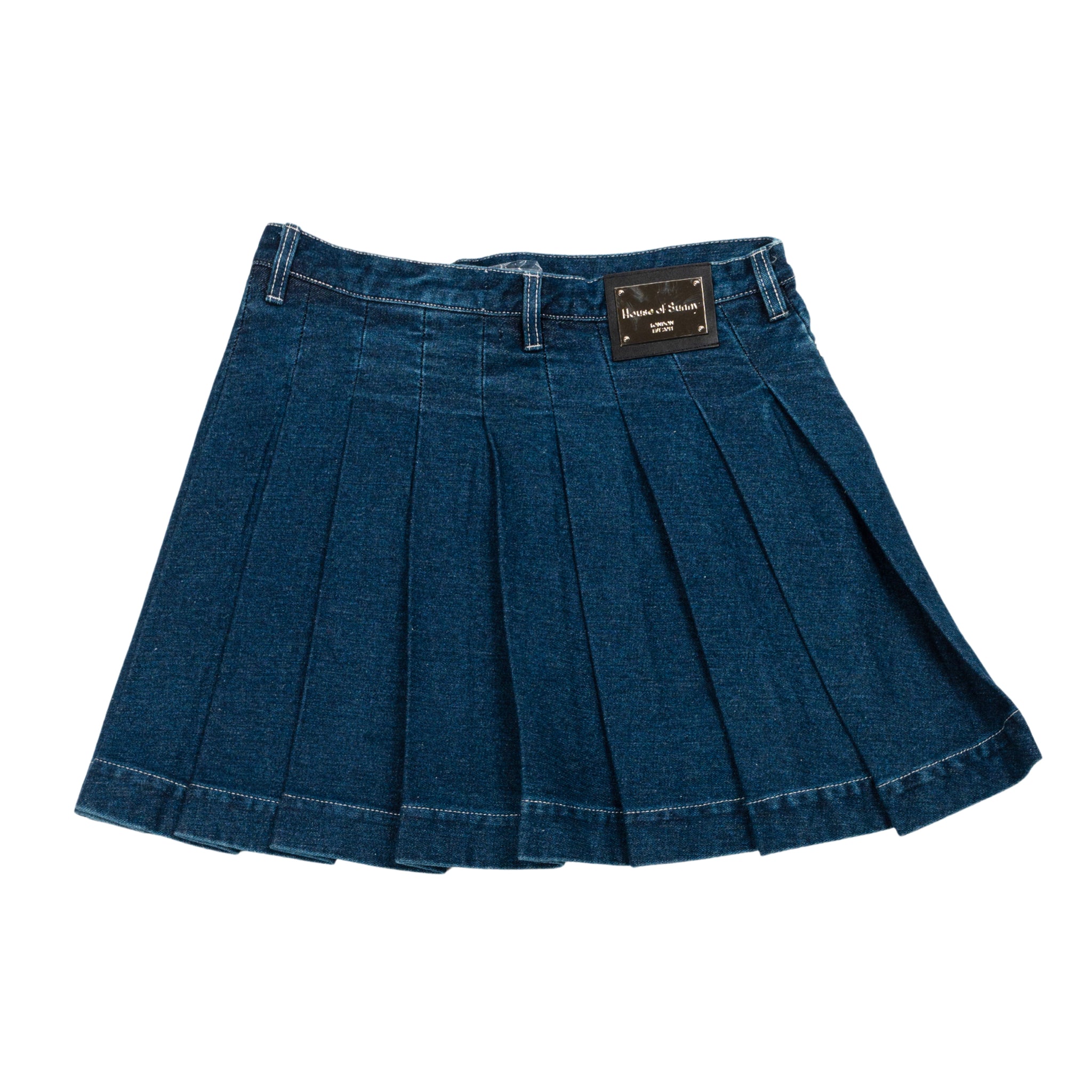 Fade Pleat Skirt in Blue