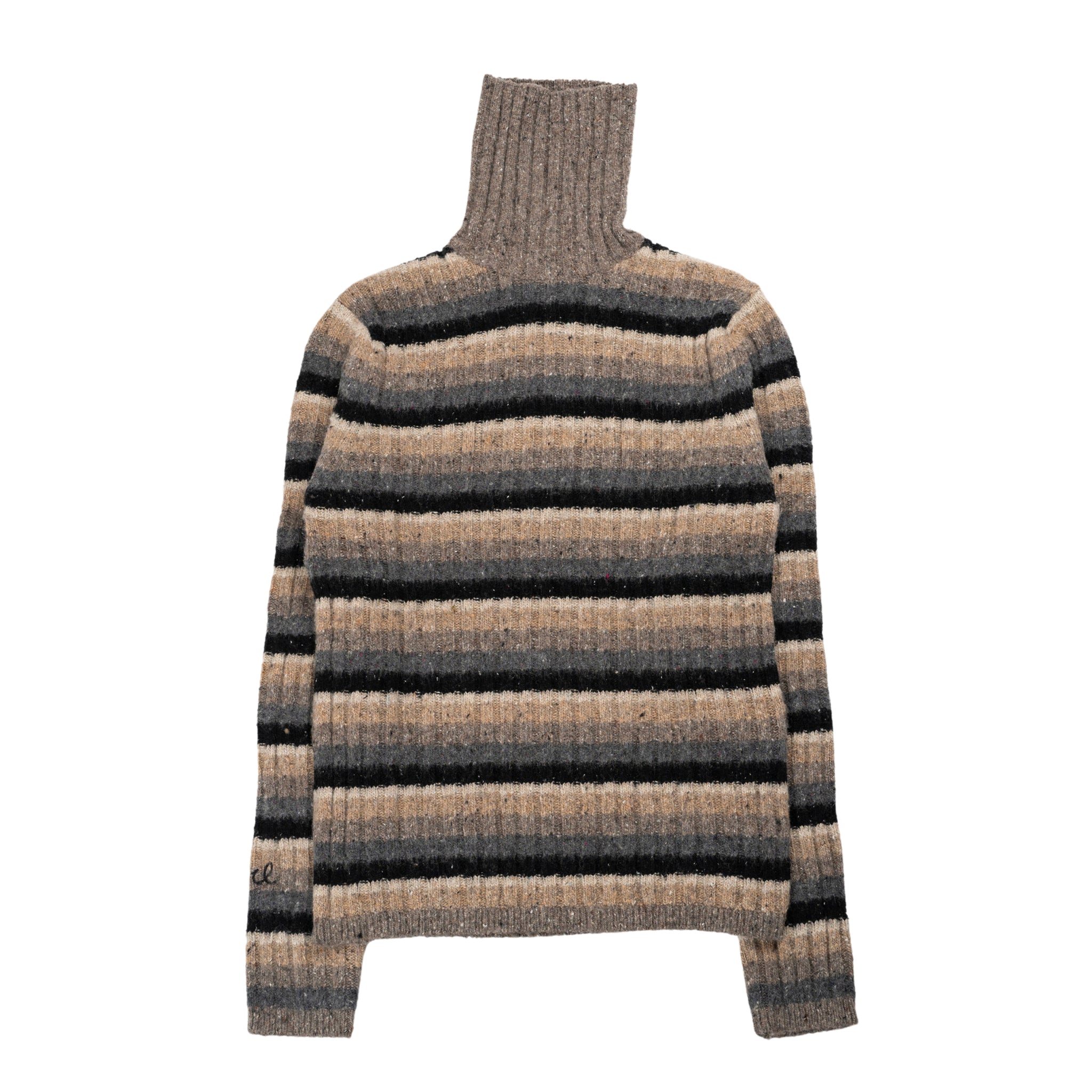 Striped wool turtleneck