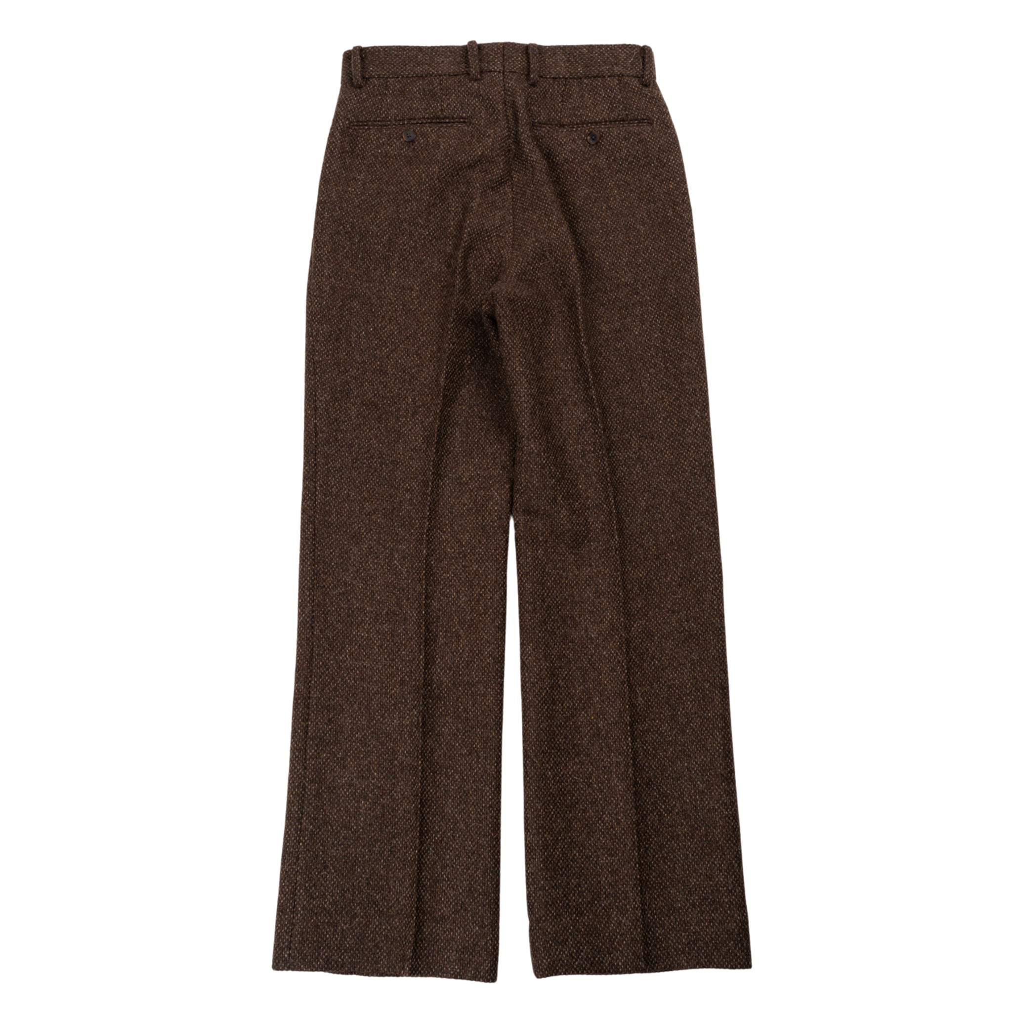 Lama Shetland Wool Tweed Slacks in Brown