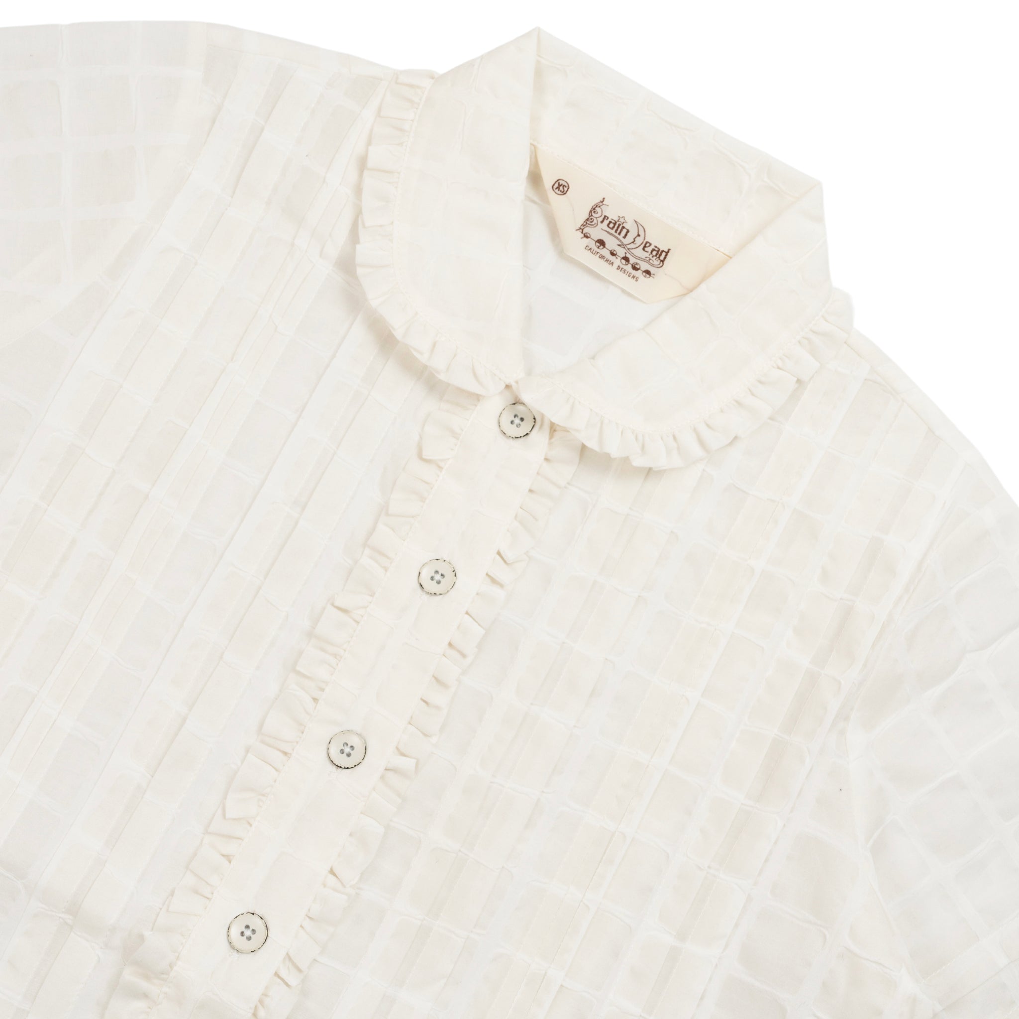 Mercado Square Button Up Shirt in White