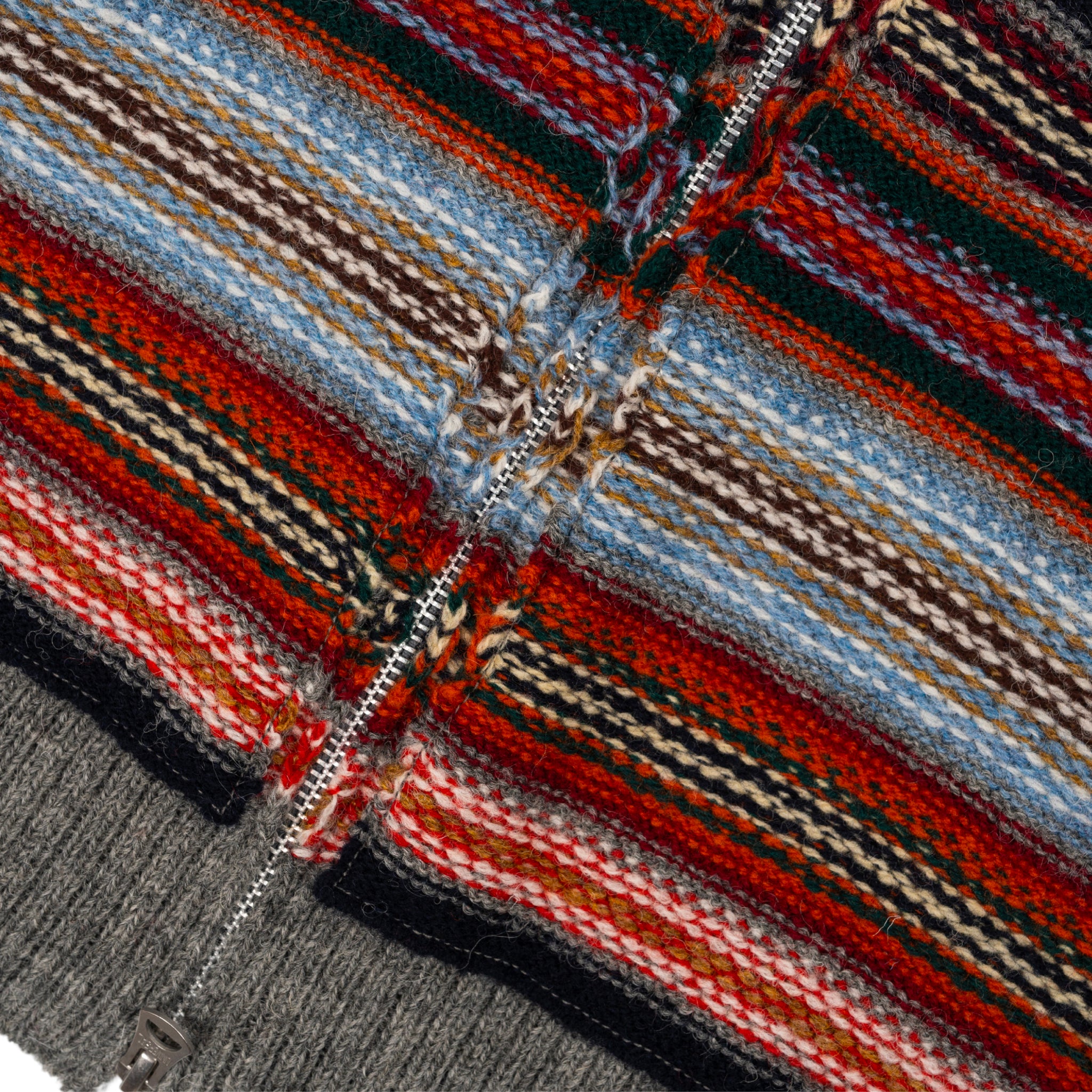 Men's Shetland Wool Jacquard Hoodie in Multicolour