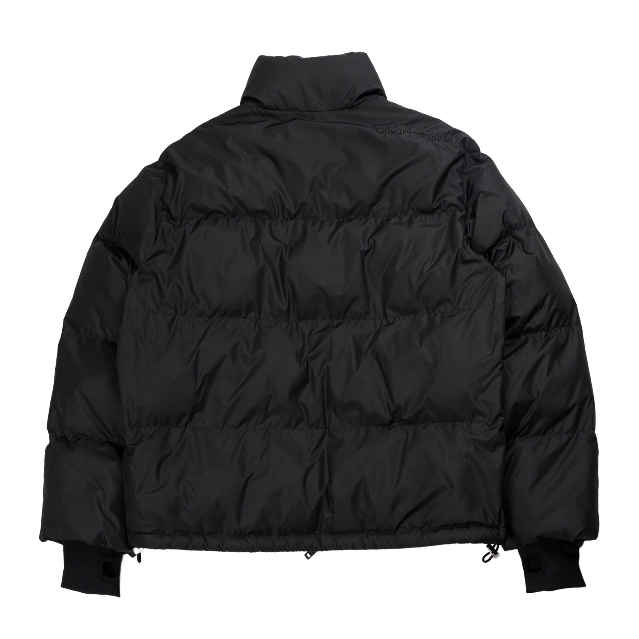 Nylon puffer jacket in black