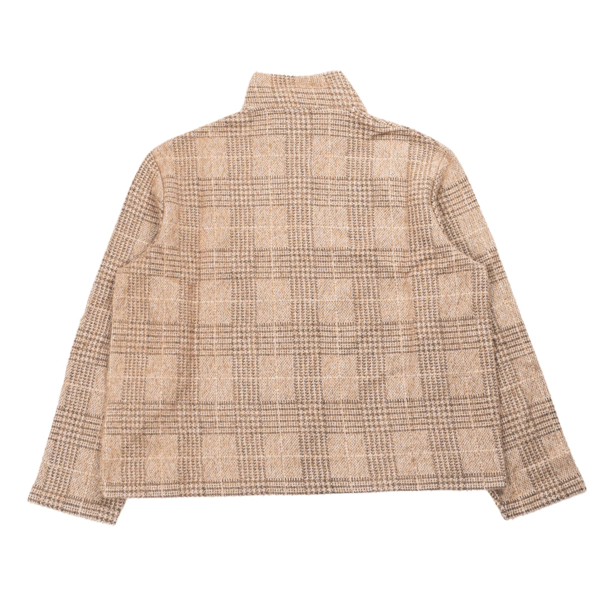 Shrunken Fullzip polo hound check beige