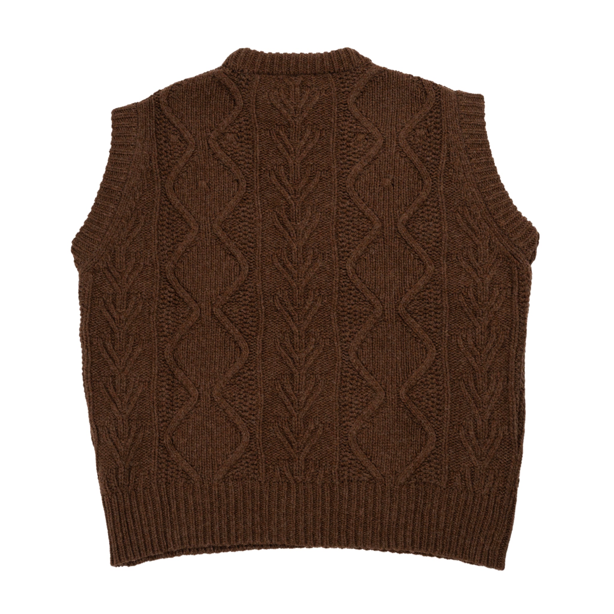 Viscas Knit Vest in Brown