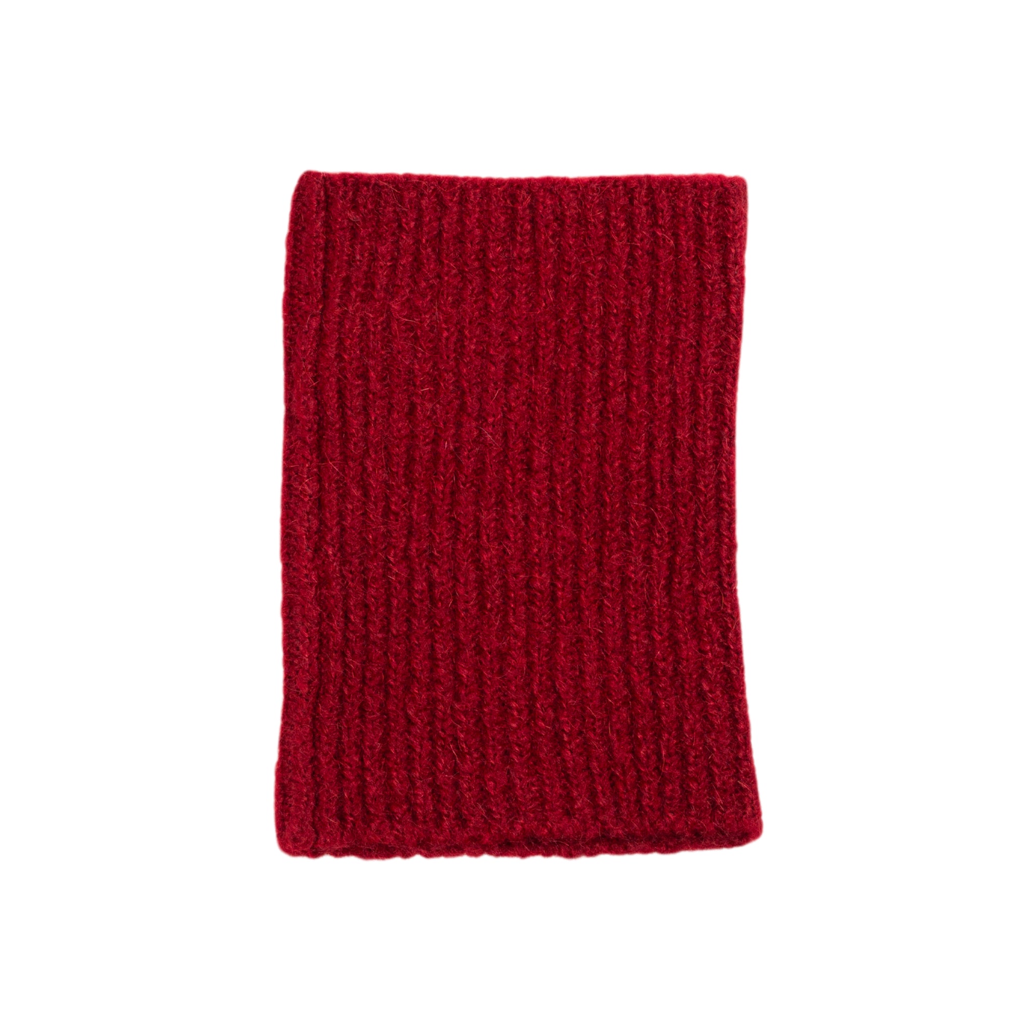 Griffin knit pull with collar in red