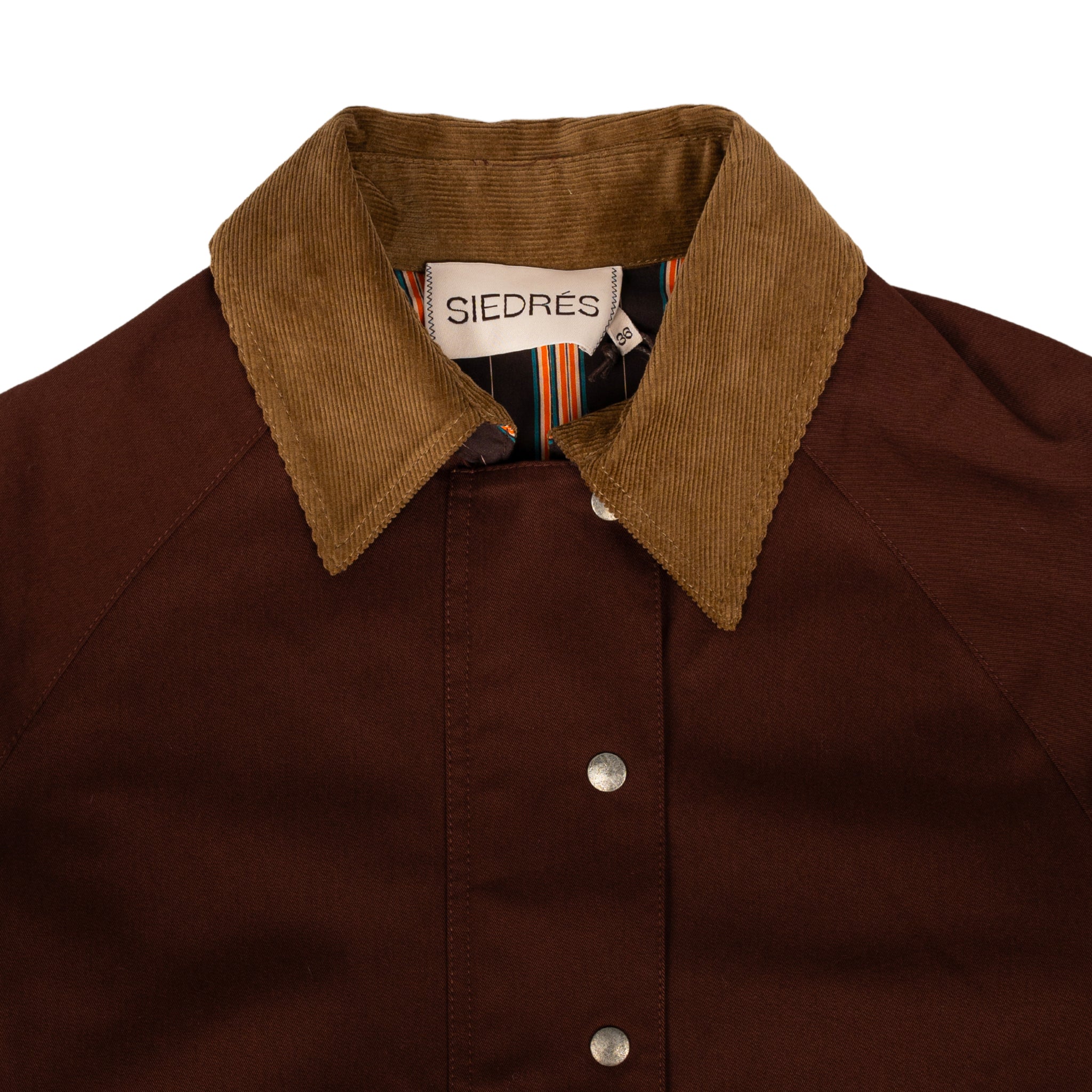 Musy Corduroy Trimmed Jacket in cotton