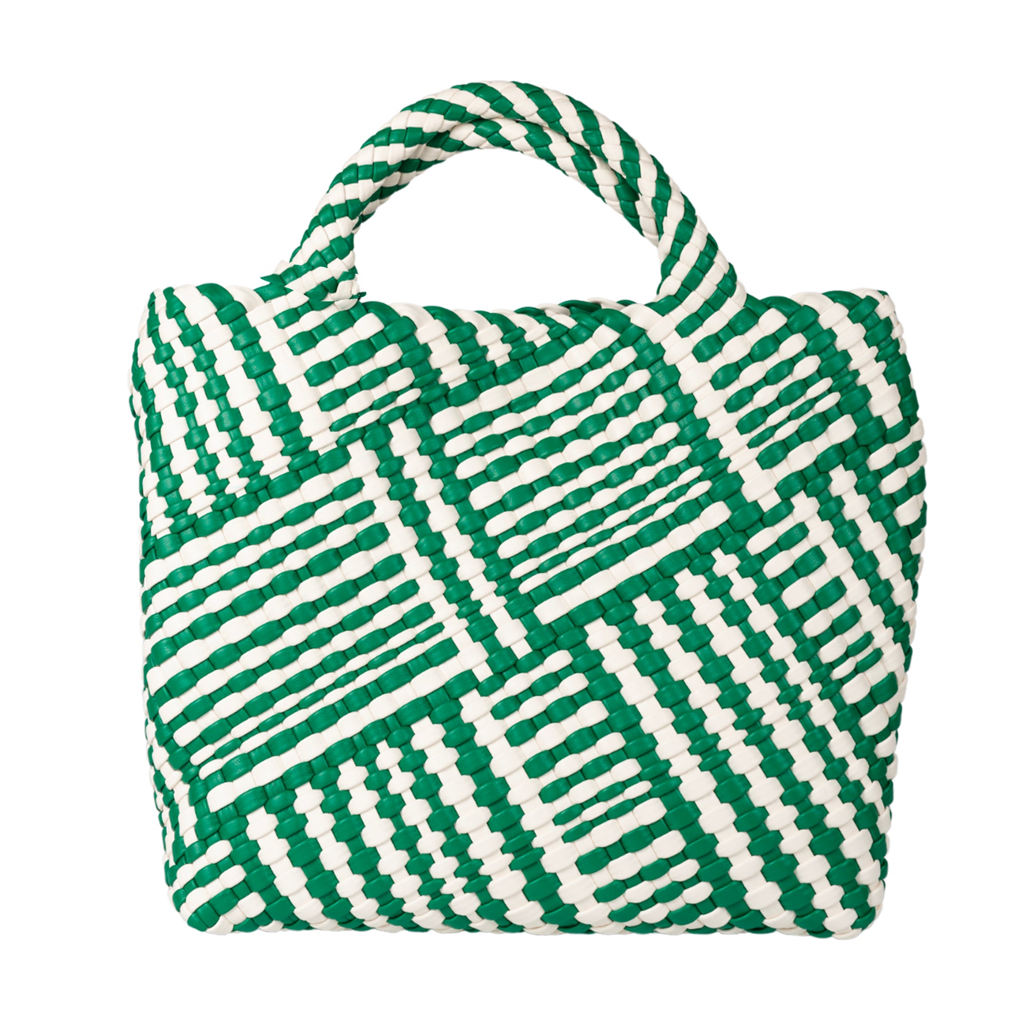 Happy Handbag in Green/White