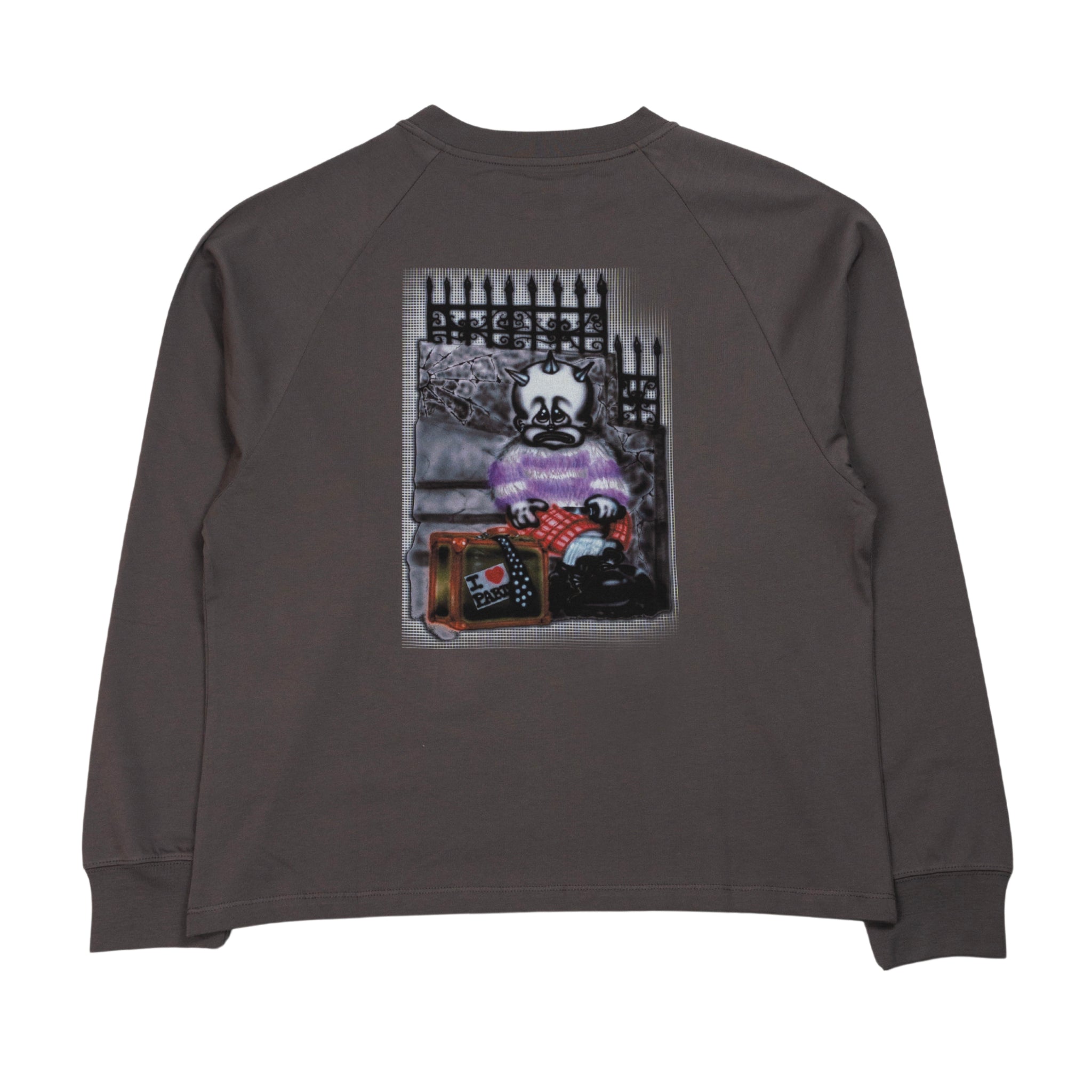 I Love Paris L/S Tee in Dark Grey