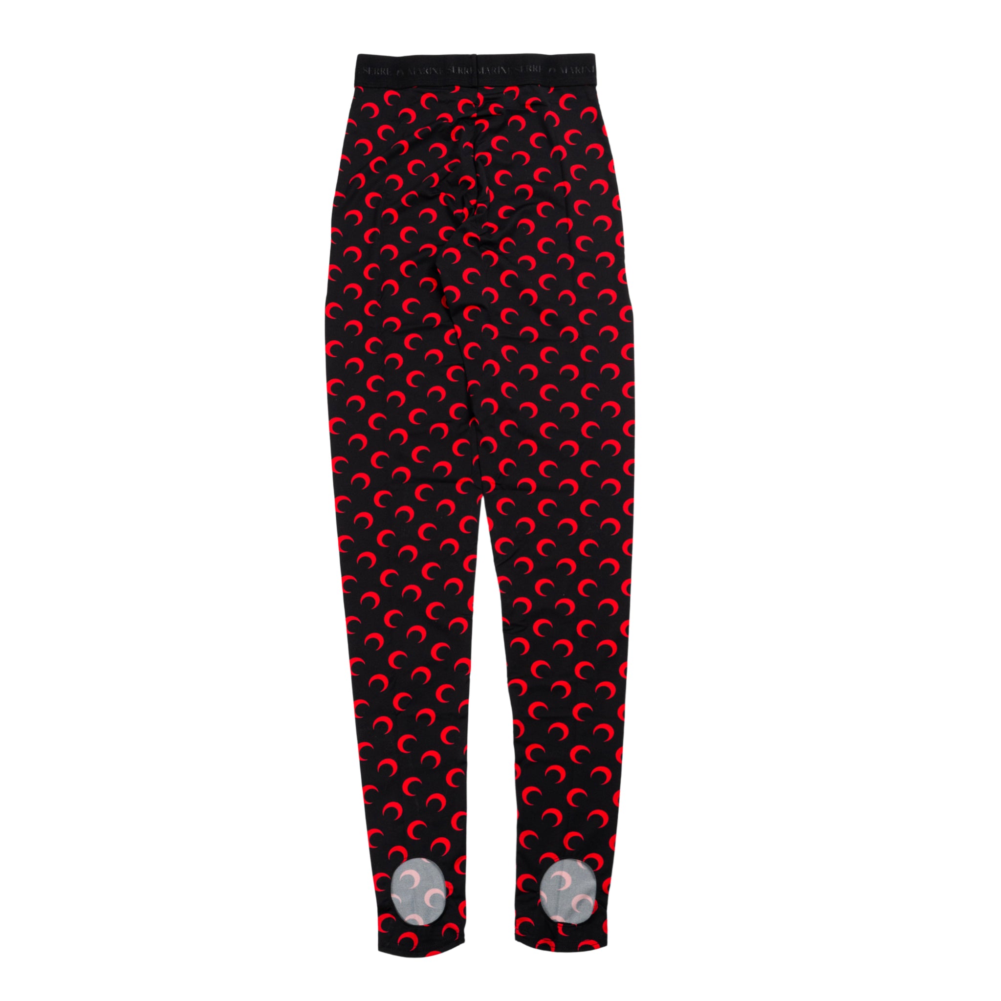 Recycled Moon Jersey Stirrup Leggings in Black/Red