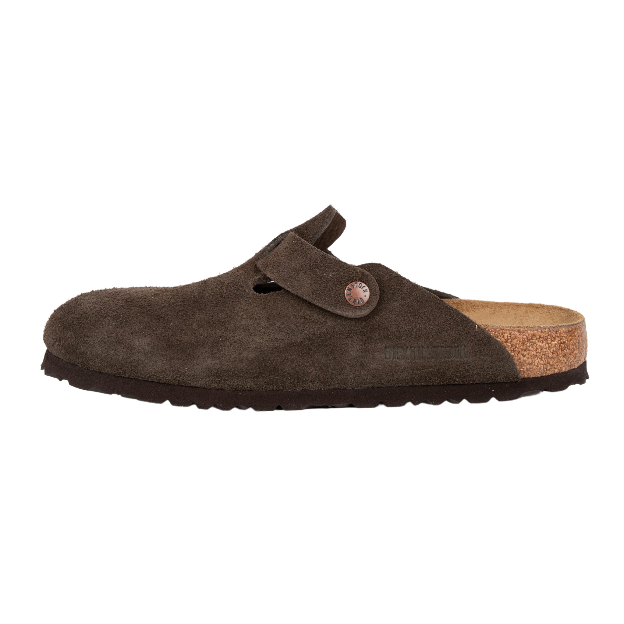 Boston suede leather sandal in mocha