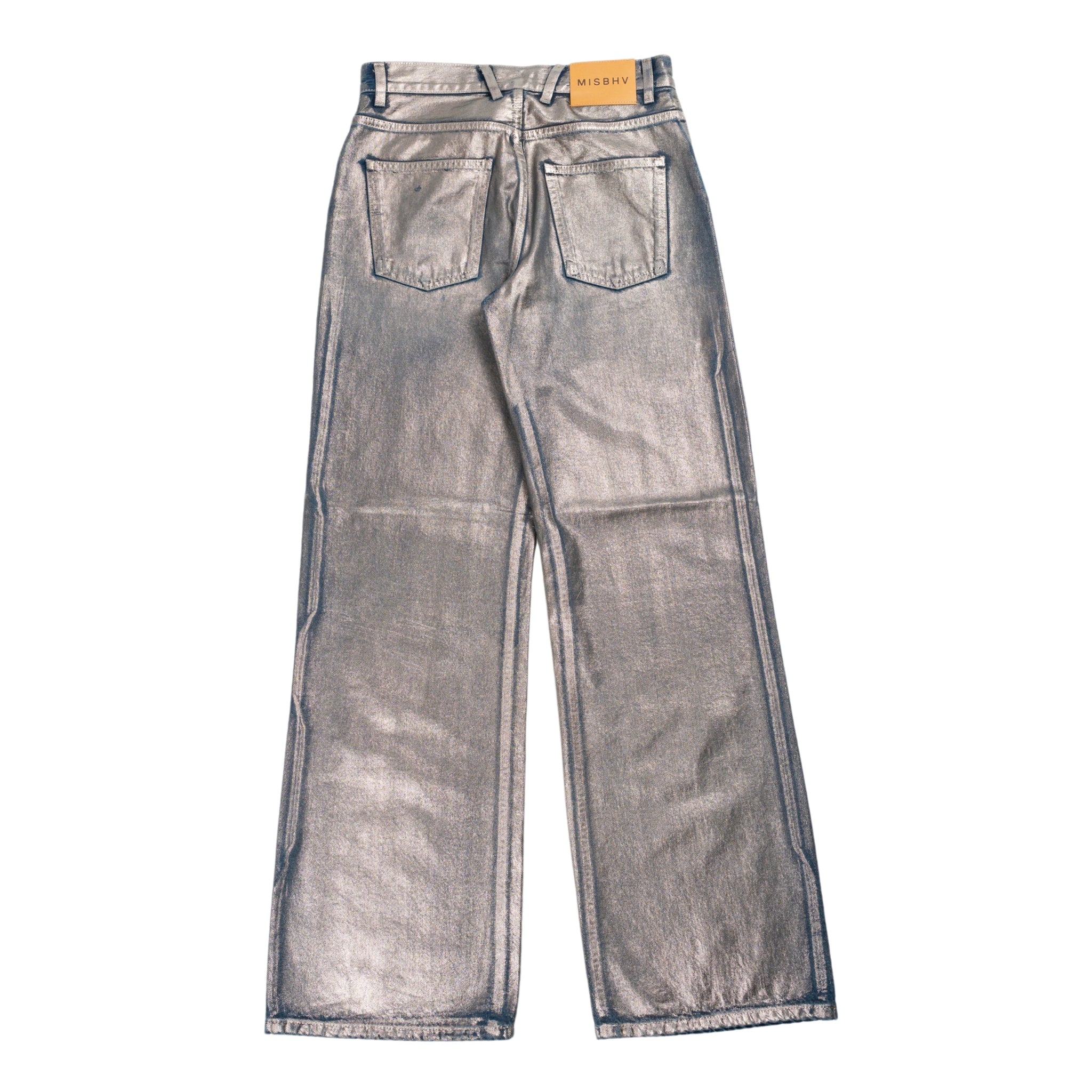 Silver Coated Dirt denim trouser in cotton