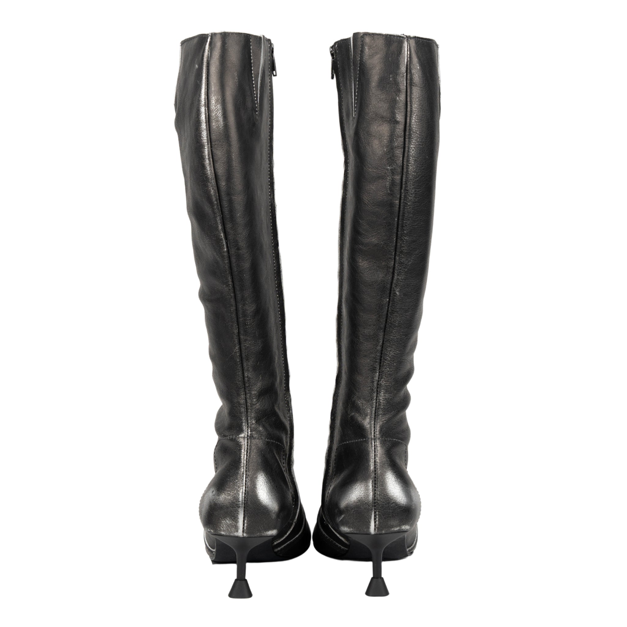 Vikki tall boots in black and grey