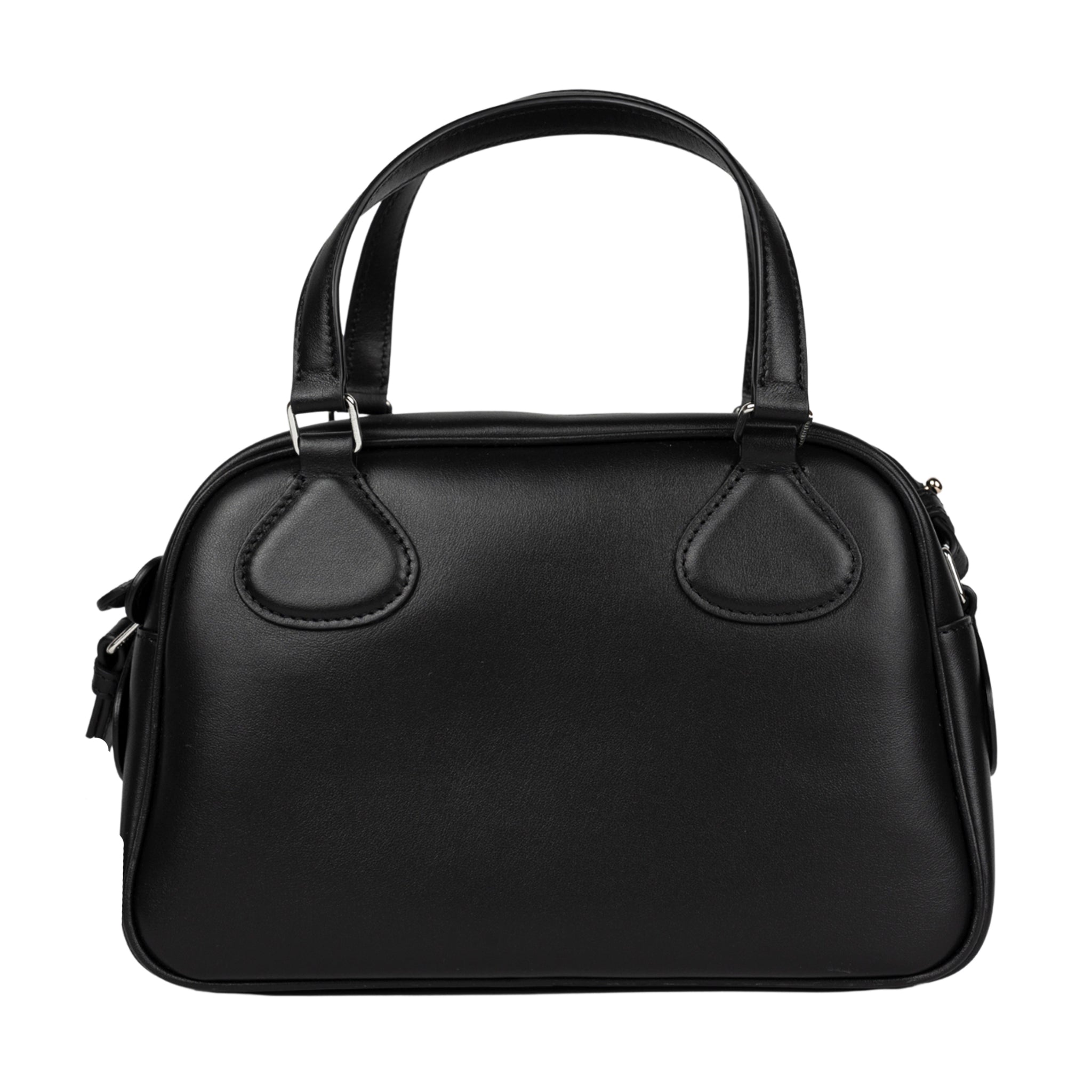 Reedition Bowling Bag in pelle in nero
