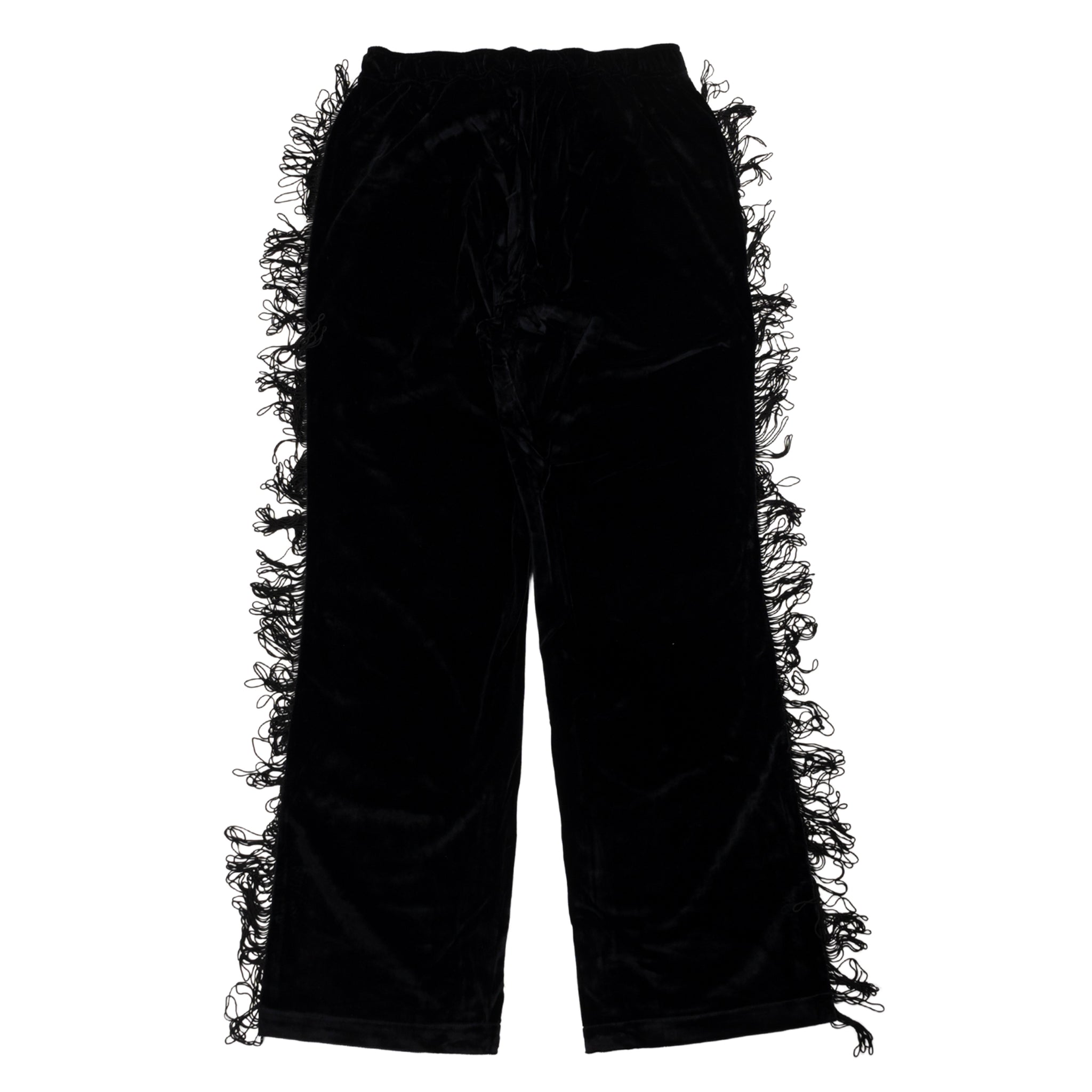 Fringe String Easy Pants in Black