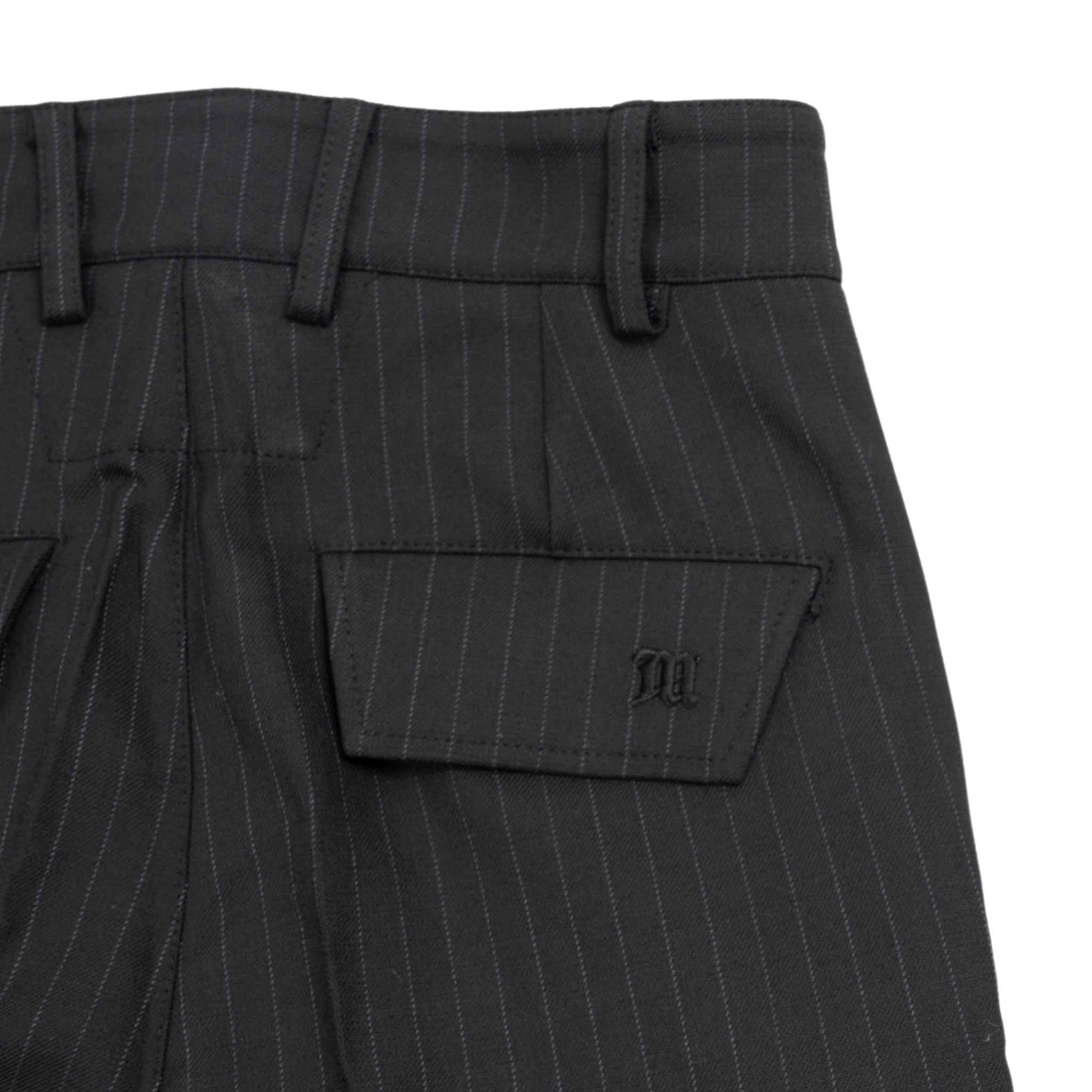 Office Pinstripe Tailored trouser in black