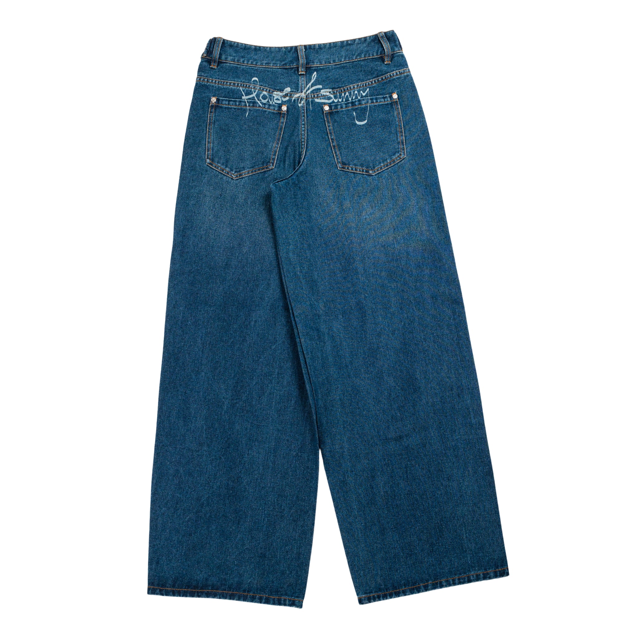 13oz Wide Leg Denim in Blue