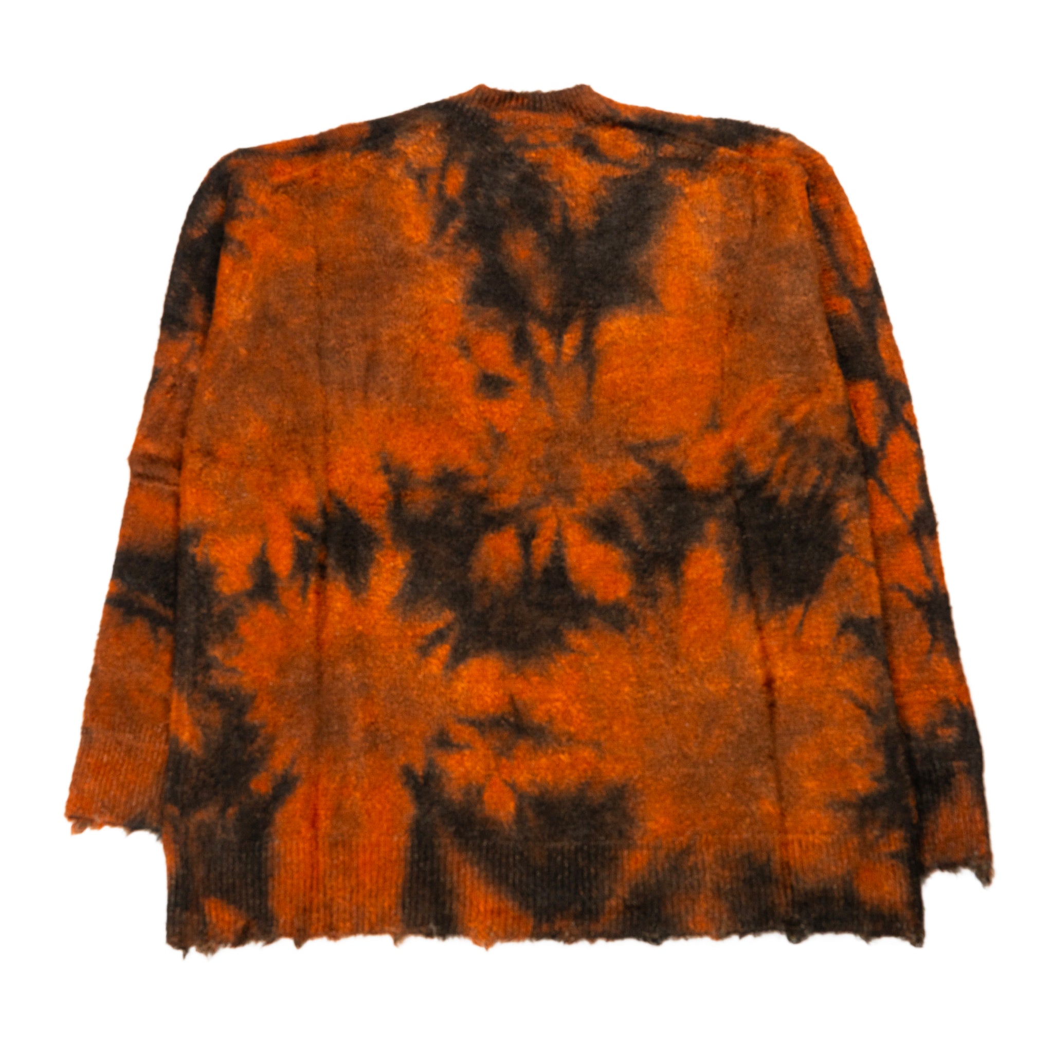 Men's Garment Dyed Sweater in Brown/Orange