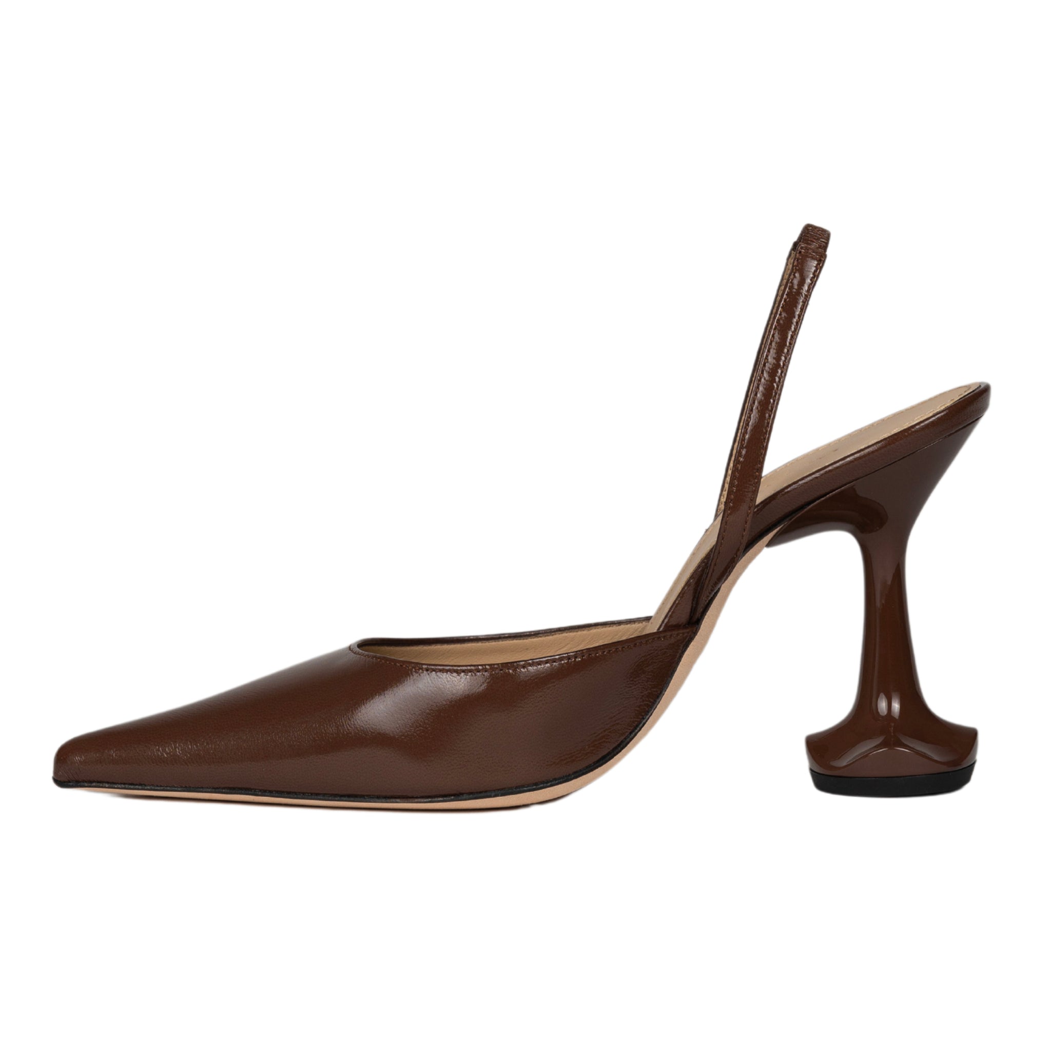 Petunia heel shoe in brown