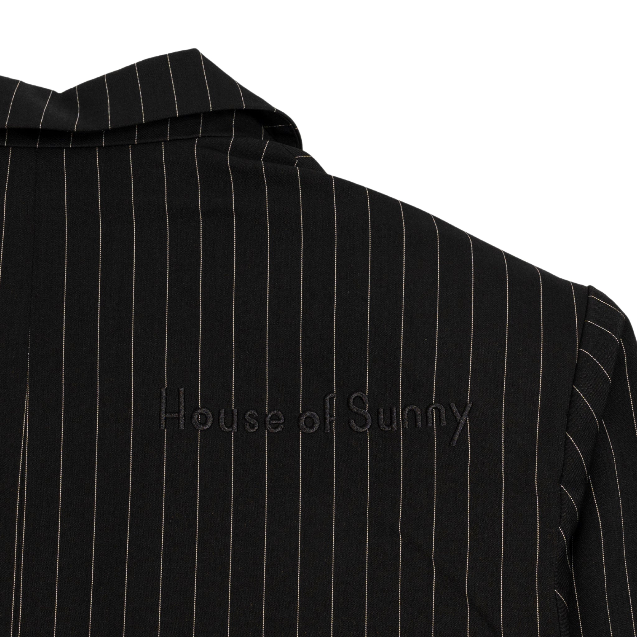 The Pinstripe Blazer in Black