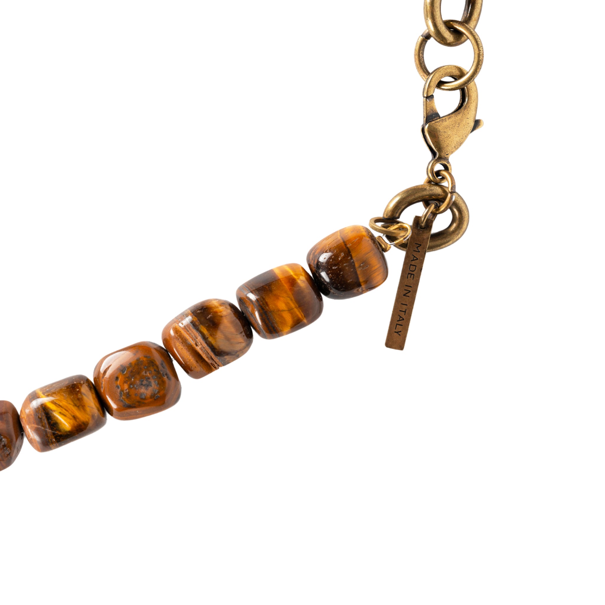 Natural Stone Necklace in Tiger Eye